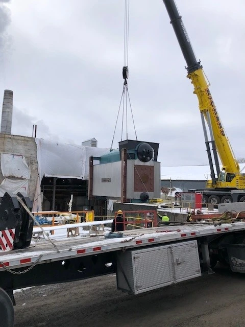 Paper manufacturing plant boiler installation
